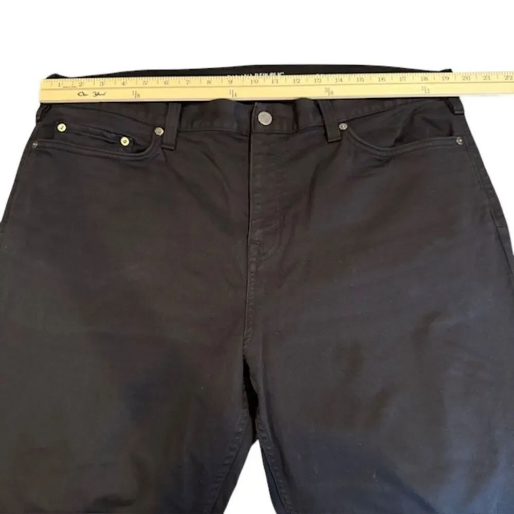 Banana Republic Traveler Stretch‎ Cotton Black Chino Pants Size 38 X 26 (hemmed)